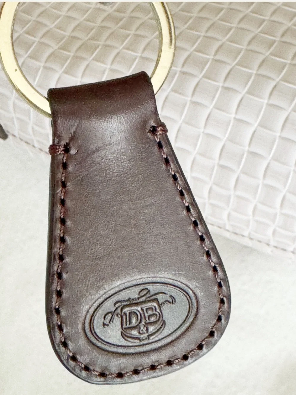 Dooney & Bourke Cream Tote with Brown Trim and Matching Wristlet